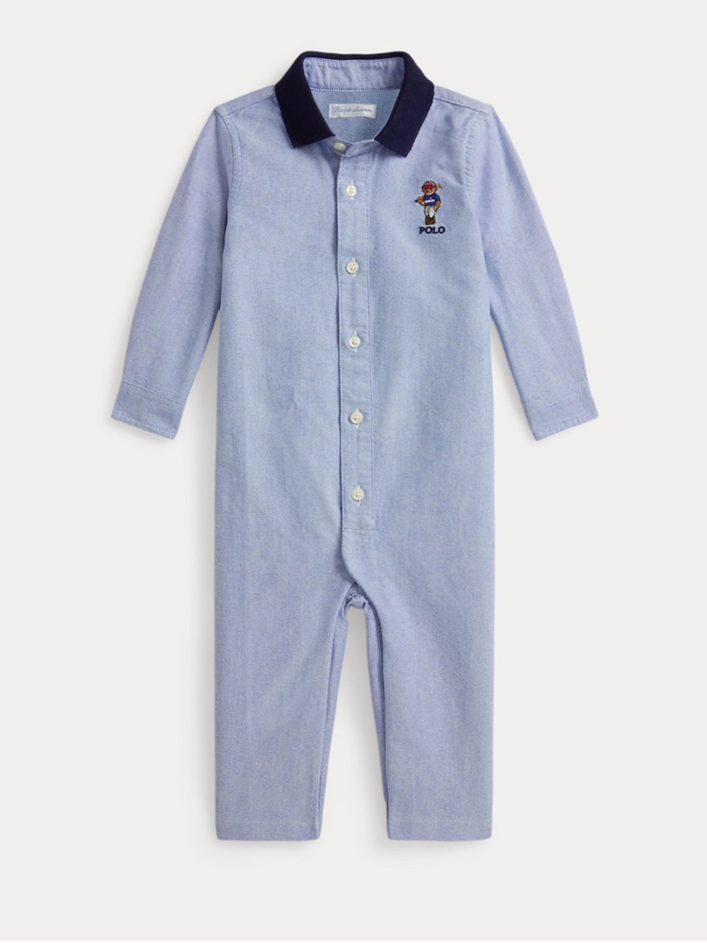 Ralph Lauren Polo bear cotton oxford coverall